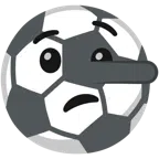 pallone da calcio + faccina bugiarda
