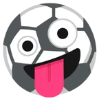 pallone da calcio + faccina impazzita