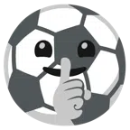 pallone da calcio + faccina che zittisce