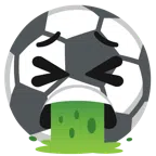pallone da calcio + faccina che vomita