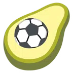 pallone da calcio + avocado
