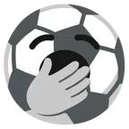 pallone da calcio + faccina che sbadiglia
