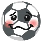 pallone da calcio + faccina stordita