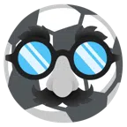 pallone da calcio + faccina travestita