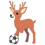 pallone da calcio + cervo