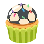 pallone da calcio + cupcake
