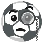 サッカー + モノクルを付けた顔