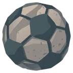 pallone da calcio + roccia
