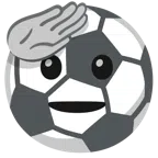 pallone da calcio + faccina che fa il saluto