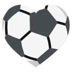pallone da calcio + cuori