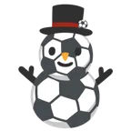 pallone da calcio + pupazzo di neve senza neve