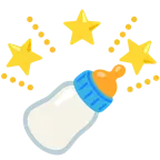 funkelnder Stern + Babyflasche