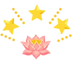 funkelnder Stern + Lotusblüte