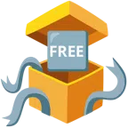regalo + pulsante FREE