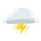 schlagendes Herz + Wolke mit Blitz
