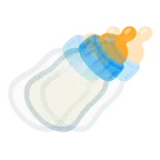 schlagendes Herz + Babyflasche