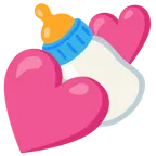 dos corazones + biberón