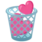 dos corazones + papelera