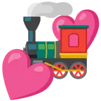 dos corazones + locomotora de vapor