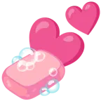 dos corazones + jabón