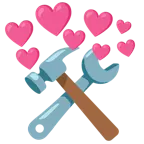 Herz mit Pfeil + Hammer und Schraubenschlüssel