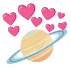 Herz mit Pfeil + Ringplanet