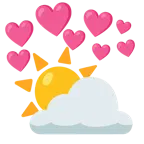 Herz mit Pfeil + Sonne hinter Wolke