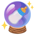 Kristallkugel + Babyflasche