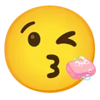 وجه يرسل قبلة + صابون