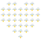 palo de corazones + nube con rayo