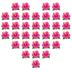 palo de corazones + flor de hibisco