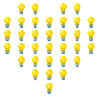 palo de corazones + bombilla