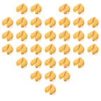 palo de corazones + galleta de la fortuna