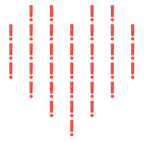 palo de corazones + exclamación roja