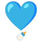 exclamación de corazón + biberón
