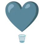 exclamación de corazón + papelera