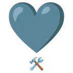 exclamación de corazón + martillo y llave inglesa