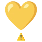 exclamación de corazón + advertencia
