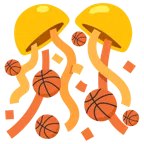 coriandoli + palla da pallacanestro