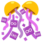 coriandoli + simbolo dell’infinito