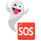 Gespenst + SOS-Zeichen