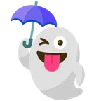Gespenst + Regenschirm
