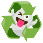 Gespenst + Recycling-Symbol