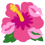 marca de beso + flor de hibisco