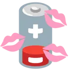 marca de beso + batería baja