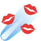 marca de beso + meteorito