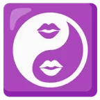 marca de beso + yin yang