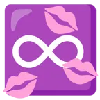 marca de beso + infinito