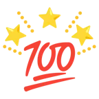 100 Punkte + funkelnder Stern