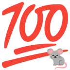 100 Punkte + Mäusegesicht